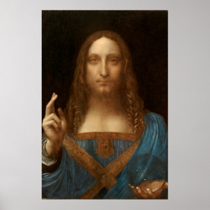 Salvator Mundi (by Leonardo da Vinci) Poster