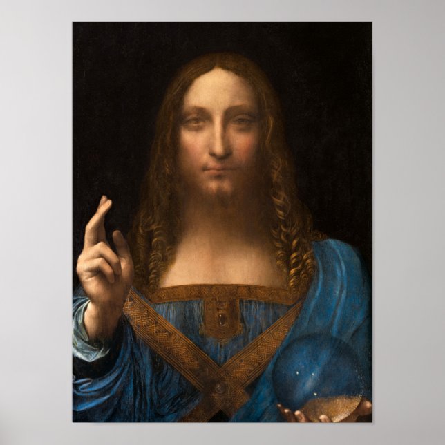 Salvator Mundi by Leonardo da Vinci Poster (Front)