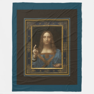 Salvator Mundi c 1500 Leonardo da Vinci Fine Art   Fleece Blanket