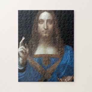 Salvator Mundi, Jesus Christ, Leonardo da Vinci Jigsaw Puzzle