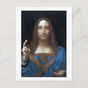 Salvator Mundi, Jesus Christ, Leonardo da Vinci Postcard