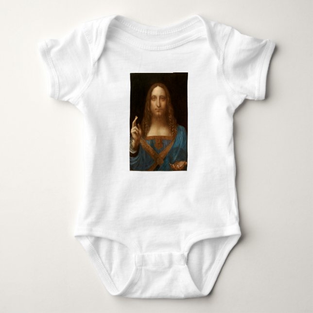 Salvator Mundi (Saviour of the World) (da Vinci) Baby Bodysuit (Front)