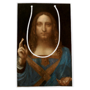 Salvator Mundi (Saviour of the World) (da Vinci) Medium Gift Bag