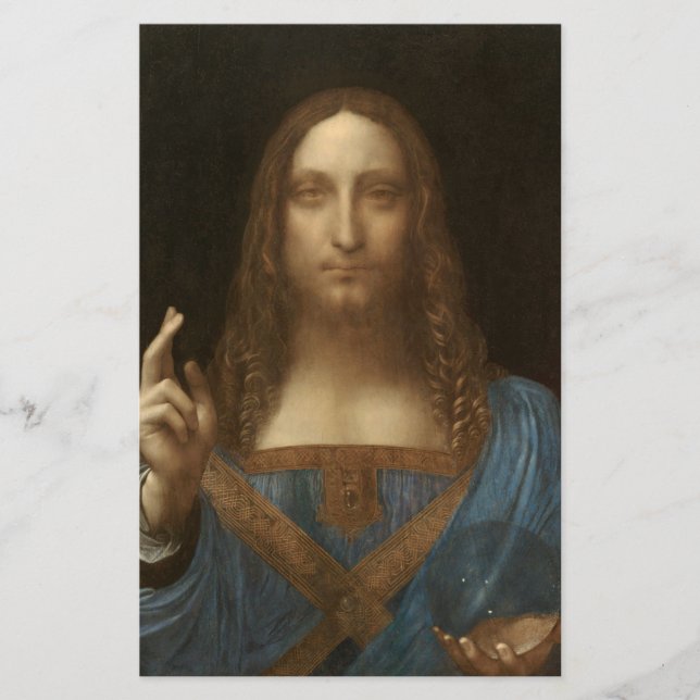 Salvator Mundi (Saviour of the World) (da Vinci) Stationery (Front)