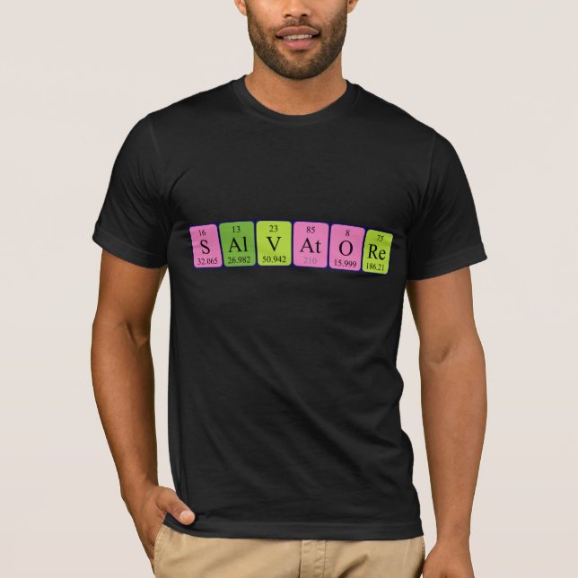 Salvatore periodic table name shirt (Front)