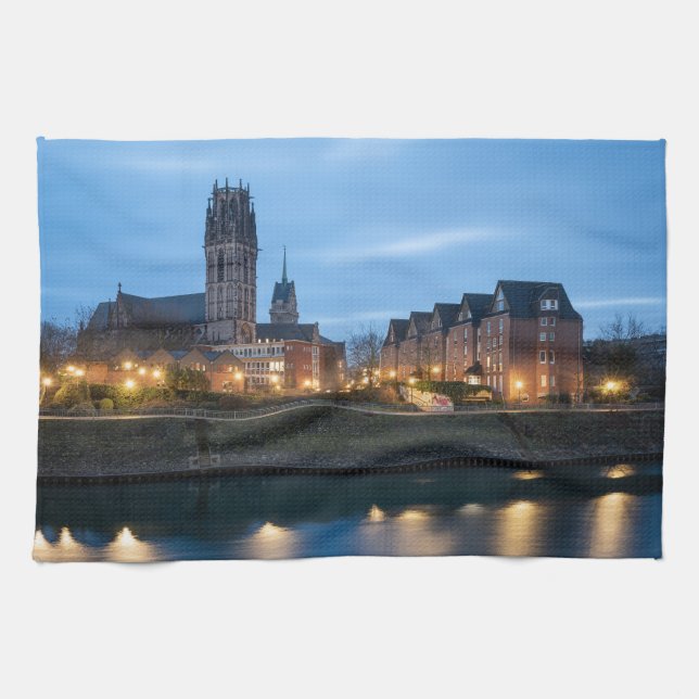 Salvatorkirche Duisburg Tea Towel (Horizontal)