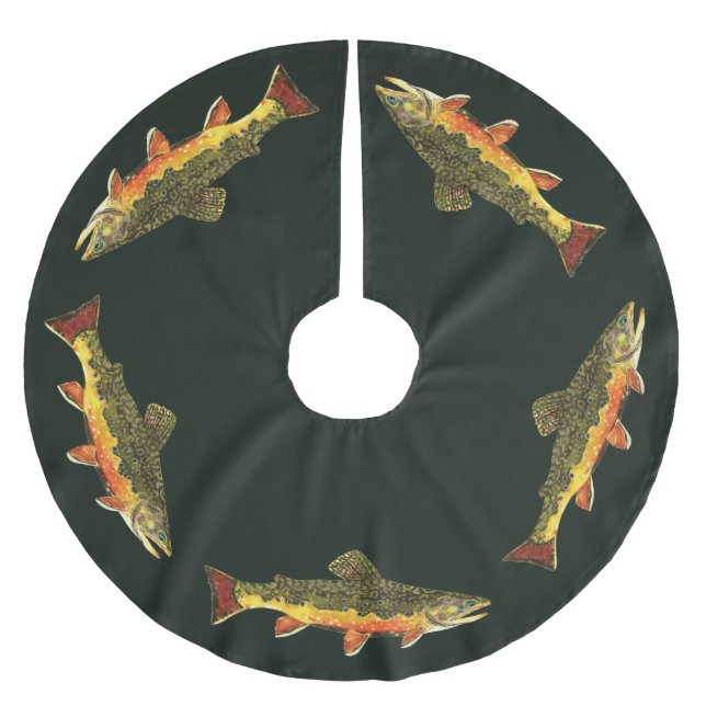 Salvelinus Fontinalis Brushed Polyester Tree Skirt (Front)