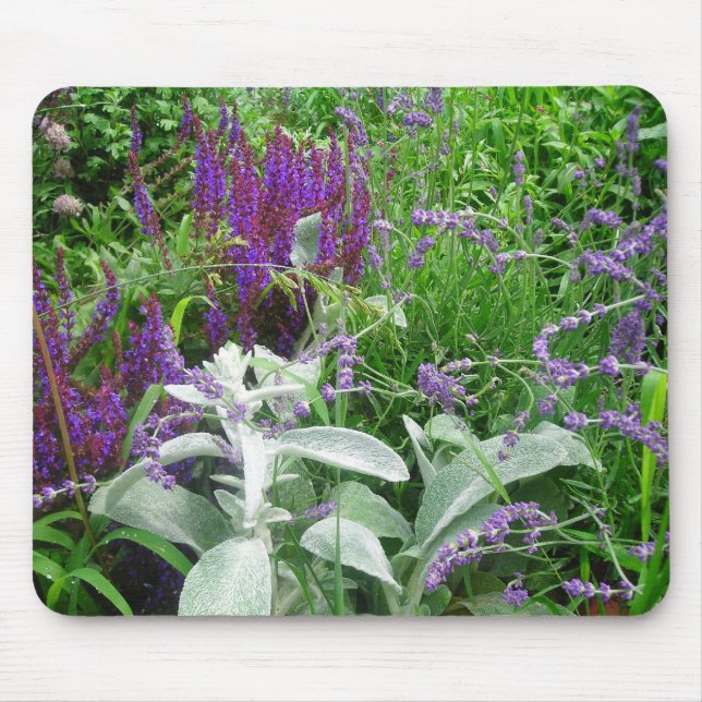 Salvia, Lambs ear and Lavendar Mouse Pad (Front)