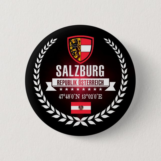 Salzburg 6 Cm Round Badge (Front)