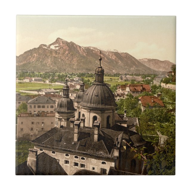 Salzburg and Untersberg, Austria Ceramic Tile (Front)