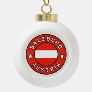 Salzburg Austria Ceramic Ball Christmas Ornament