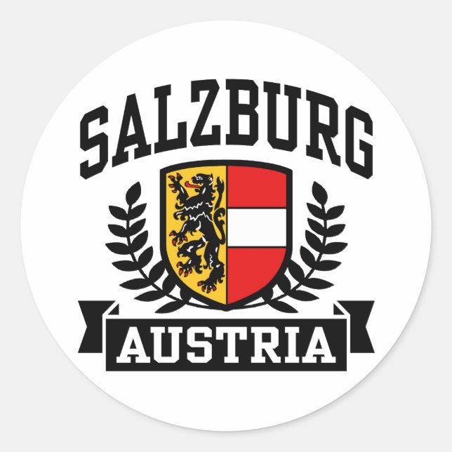 Salzburg Austria Classic Round Sticker (Front)