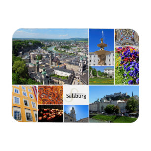 Salzburg Austria Europe Collage Kitchen Magnet