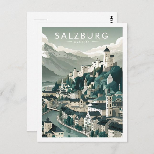 Salzburg Austria Famous Travel Place Postcard (Front/Back)