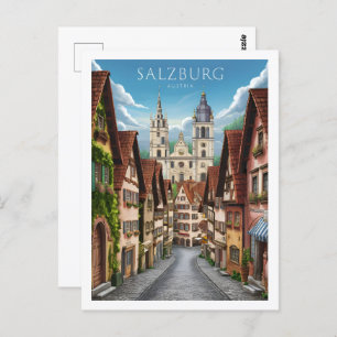 Salzburg Austria Famous Travel Place Postcard