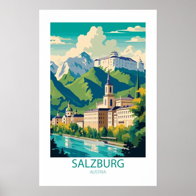 Salzburg Austria Famous Travel Places Poster (Front)