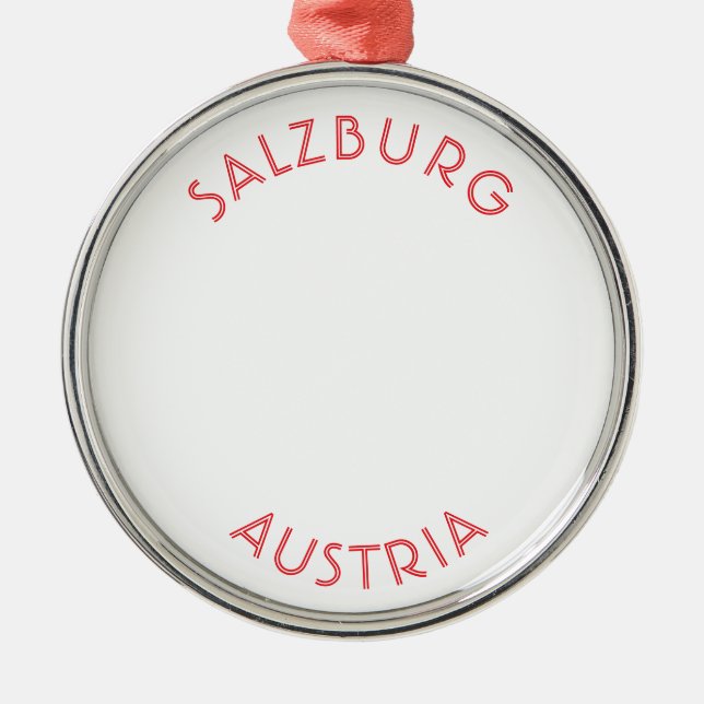Salzburg Austria Metal Ornament (Front)