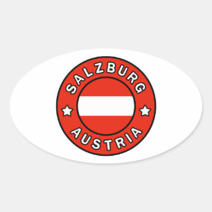 Salzburg Austria Oval Sticker