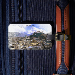 Salzburg Austria Panorama View Luggage Tag