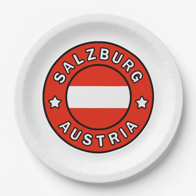 Salzburg Austria Paper Plate (Front)