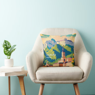 Salzburg Austria Travel Cushion