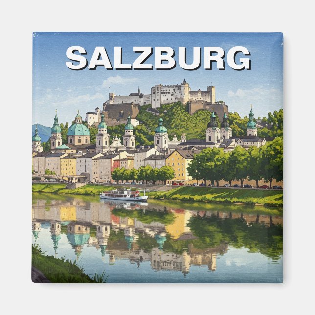 Salzburg Austria Travel Magnet (Front)