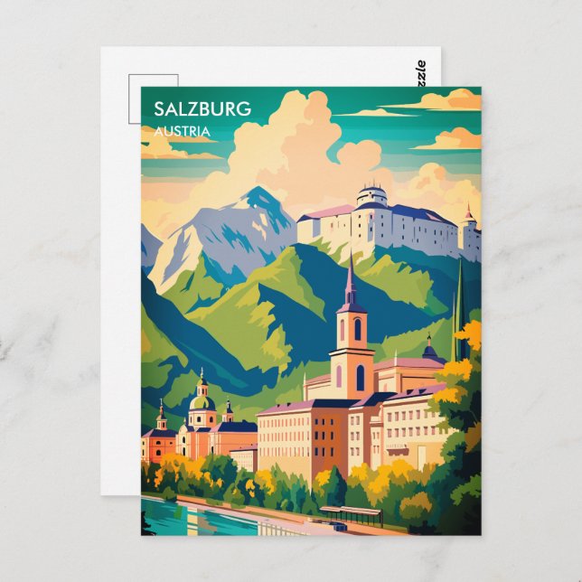 Salzburg Austria Travel Postcard (Front/Back)