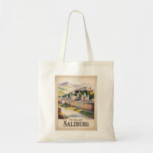 Salzburg Austria  Watercolor Painting Tote Bag