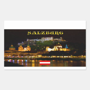 Salzburg Castle Austria - High Quality Pro Photo Rectangular Sticker