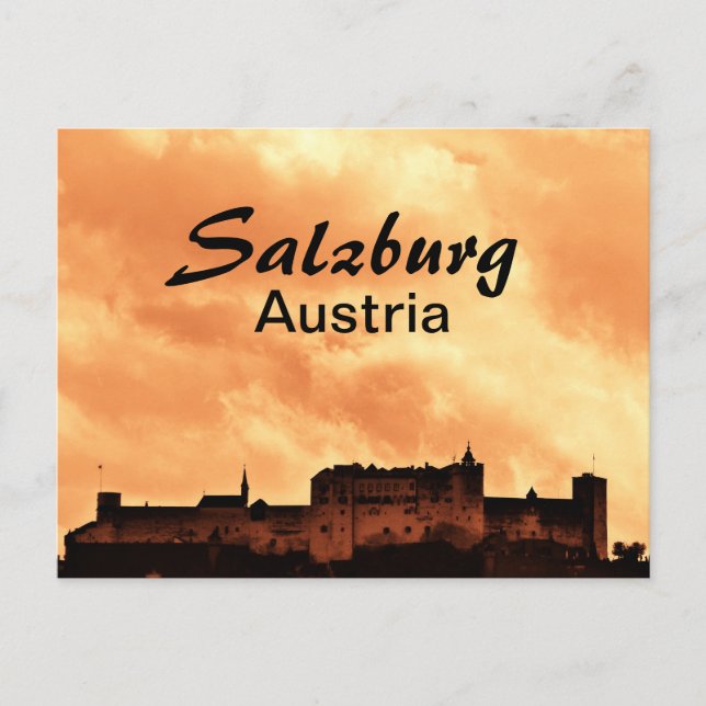 Salzburg Castle in Austria Festung Hohensalzburg Postcard (Front)