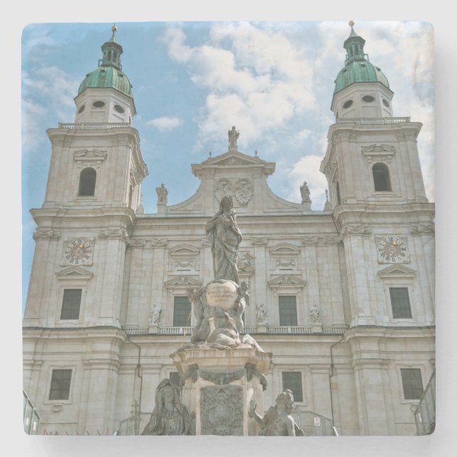 Salzburg Cathedral Stone Coaster (Front)