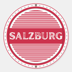 Salzburg City Pride Emblem – Austrian Identity Classic Round Sticker