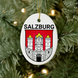 Salzburg coat of arms - AUSTRIA Ceramic Ornament