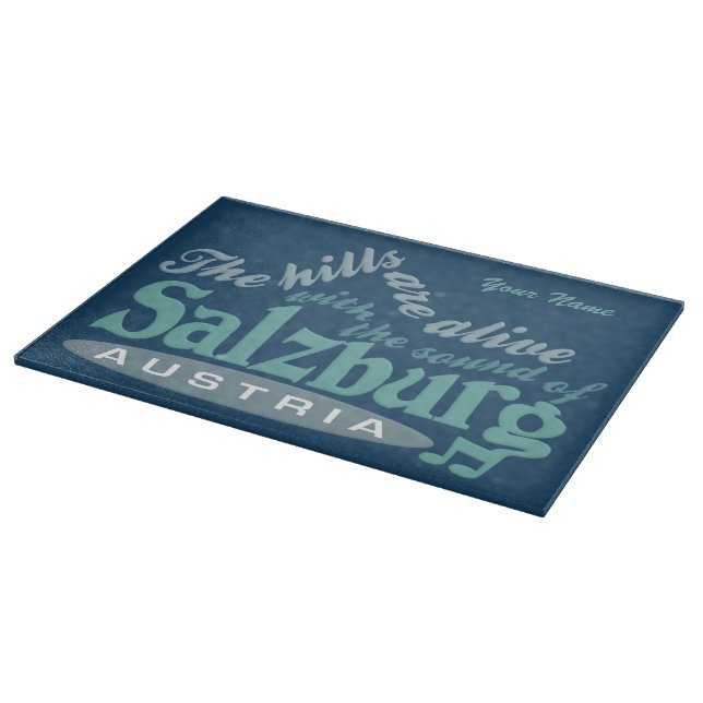 Salzburg custom monogram cutting board (Corner)