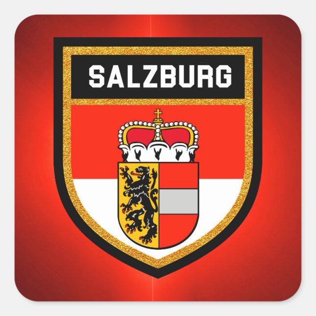 Salzburg Flag Square Sticker (Front)