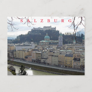 Salzburg panoramic view postcard