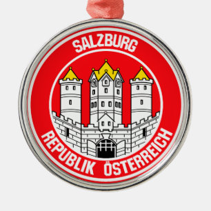 Salzburg Round Emblem Metal Ornament