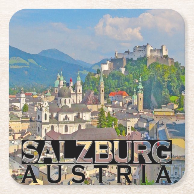 Salzburg Square Paper Coaster (Front)