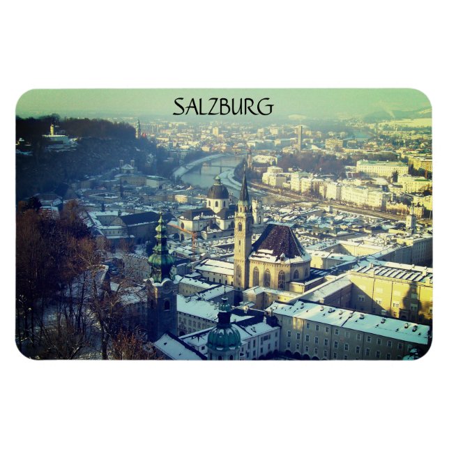 salzburg winter river magnet (Horizontal)
