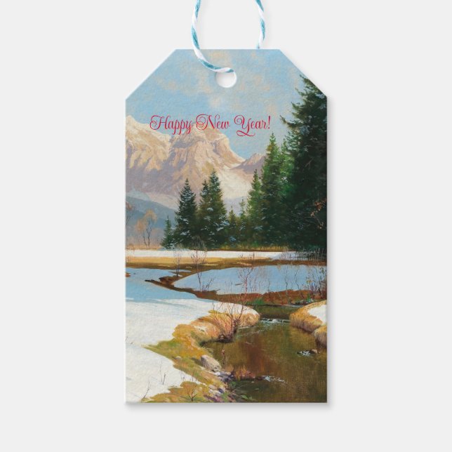 Salzburger Alps-View, Winter  Gift Tags (Front)