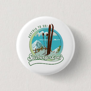 Salzburgerland Austrian Ski 3 Cm Round Badge