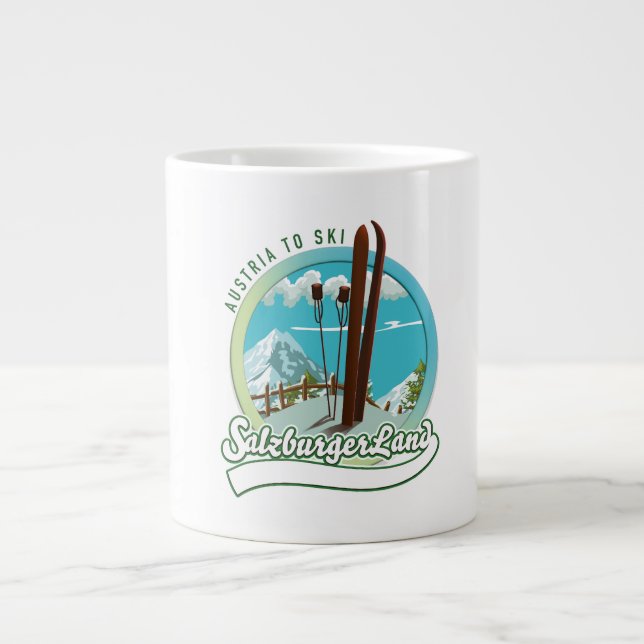 Salzburgerland Austrian Ski Large Coffee Mug (Front)