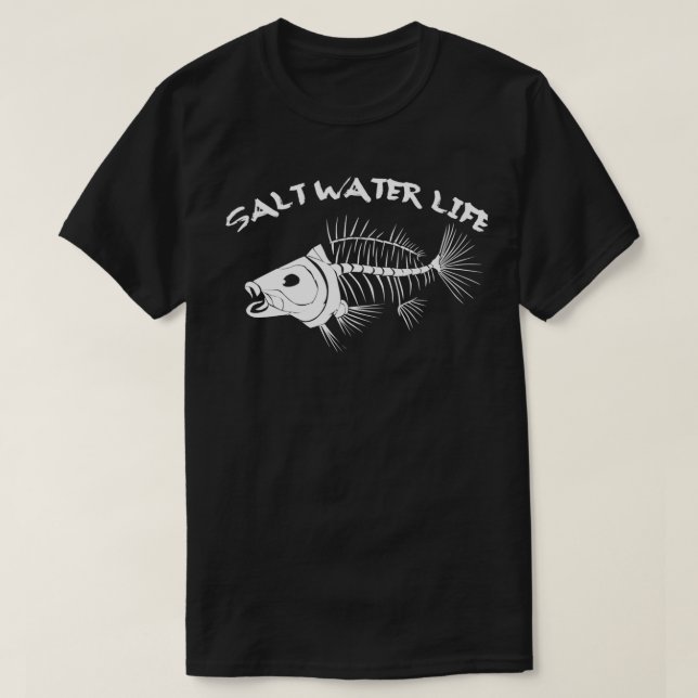 Salzwasser Meer Salz Angeln Fisch Wasser Geschenk T-Shirt (Design Front)