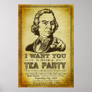 Sam Adams Tea Party Customisable Event  Poster