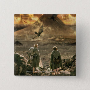 Sam and FRODO™ Approaching Mount Doom 15 Cm Square Badge