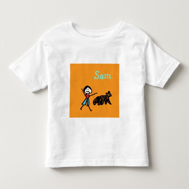 Sam and his Dog - Customised Toddler T-Shirt (Front)
