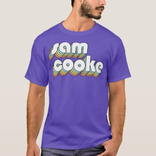 Sam Cooke Retro Rainbow Typography Faded Style T-Shirt