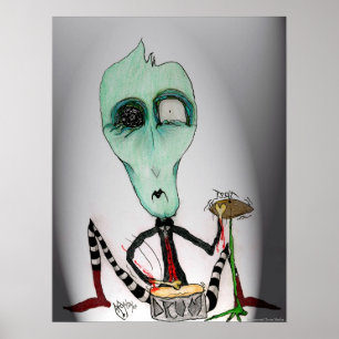 Sam- Ghoulie Drummer Art Poster by Tricia Martin