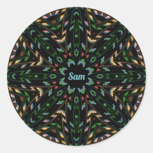 SAM ~ INTERGALACTIC Multicoloured Classic Round Sticker