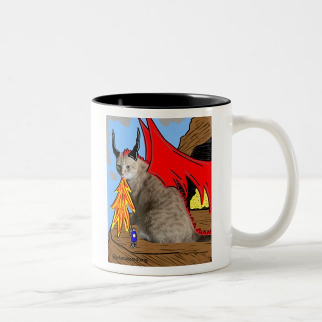 Sam Le Cat Dragon Mug (Right)